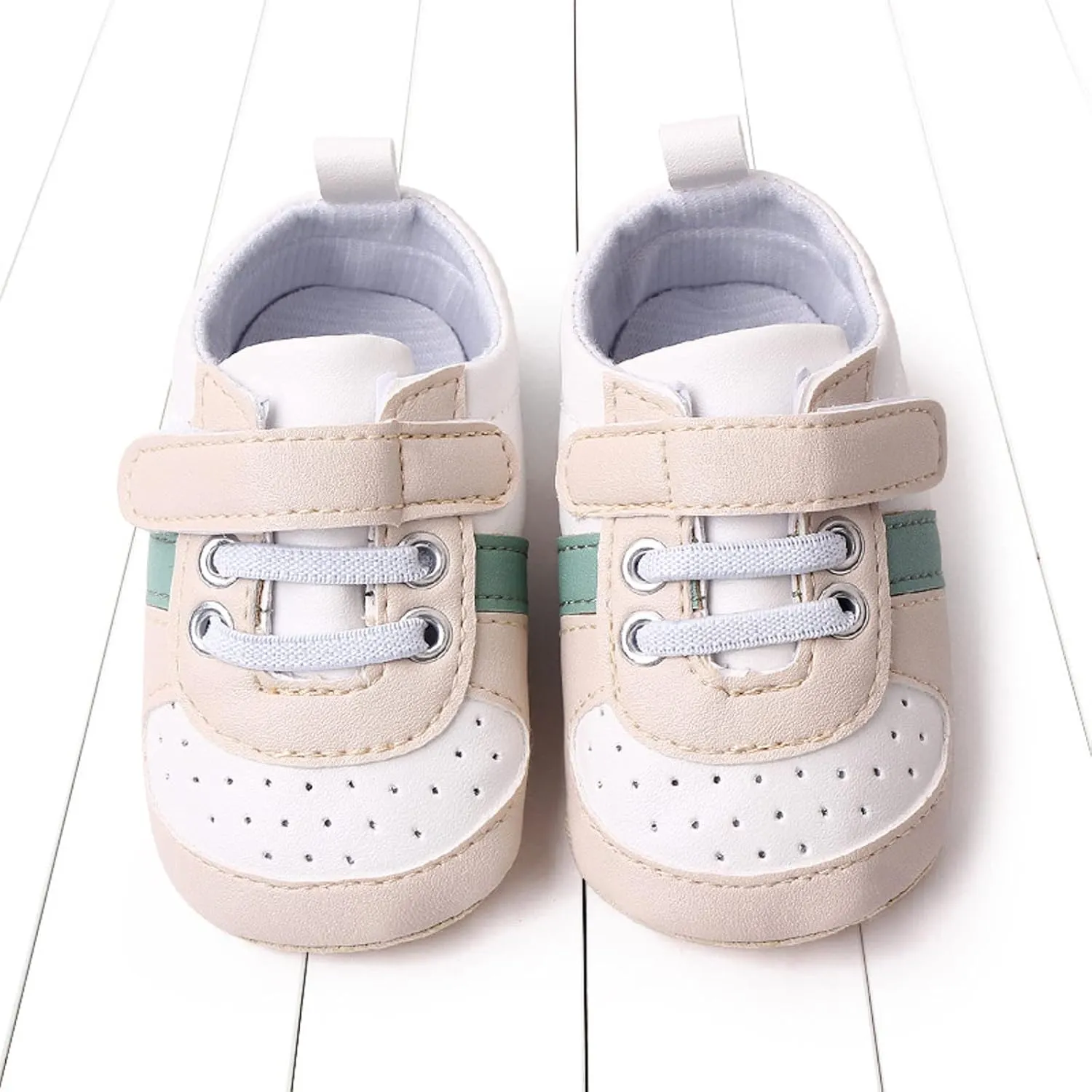 Infant Toddler Color Matching Prewalker Sneakers Baby Girls Boys Anti-Slip Soft Sole Lightweight First Step Shoes