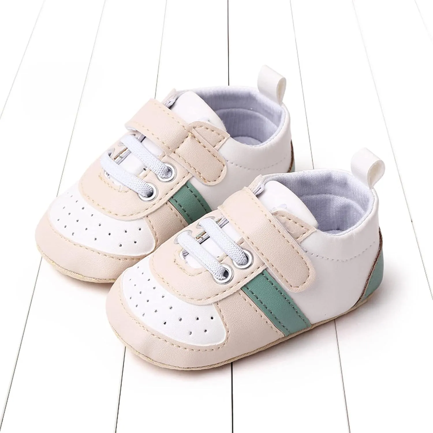 Infant Toddler Color Matching Prewalker Sneakers Baby Girls Boys Anti-Slip Soft Sole Lightweight First Step Shoes