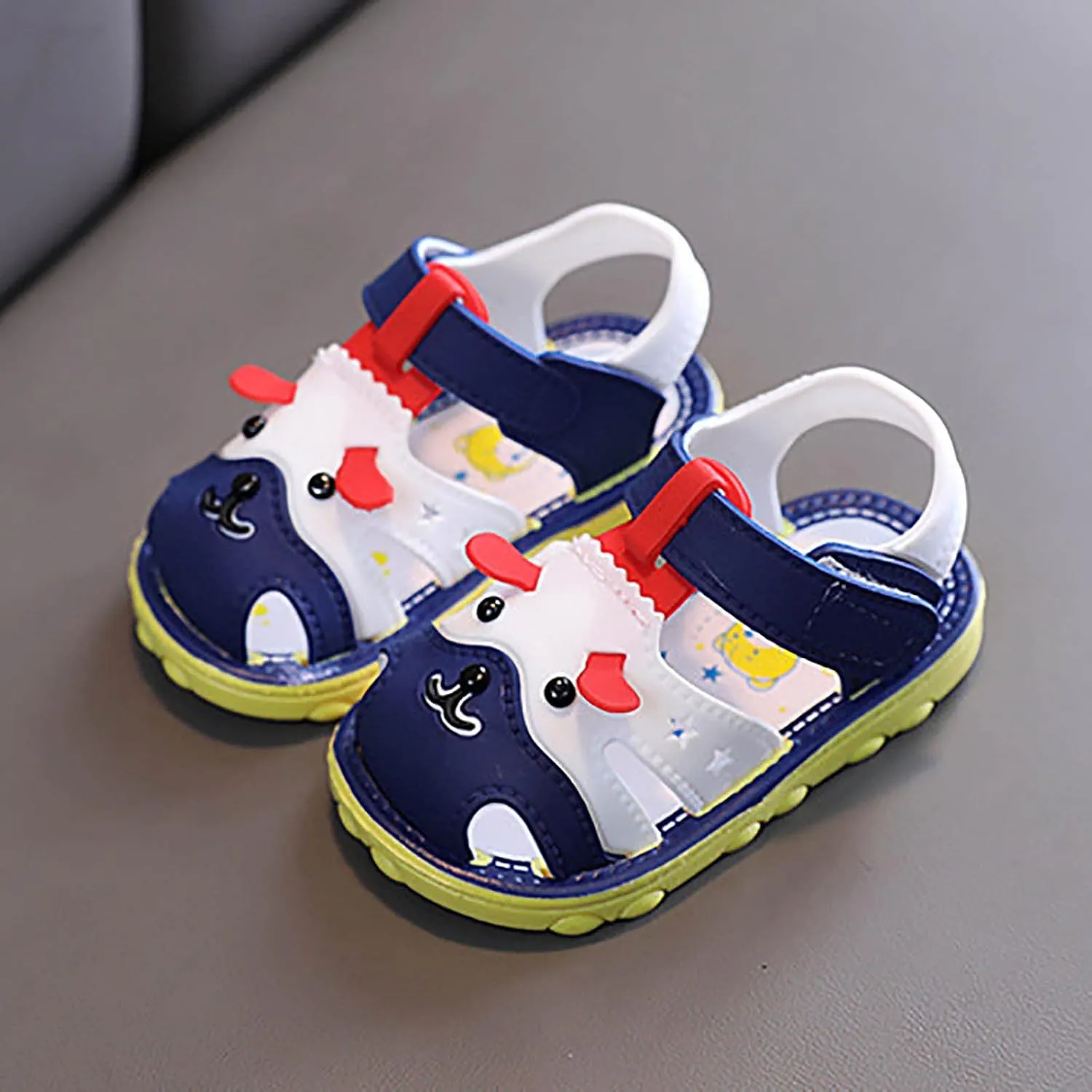 Infant Toddler Girls Cartoon Puppy Sandals Summer Soft Rubber Sole Non Slip Baby Shoes