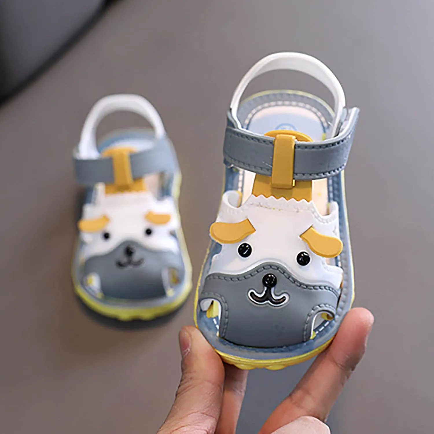 Infant Toddler Girls Cartoon Puppy Sandals Summer Soft Rubber Sole Non Slip Baby Shoes