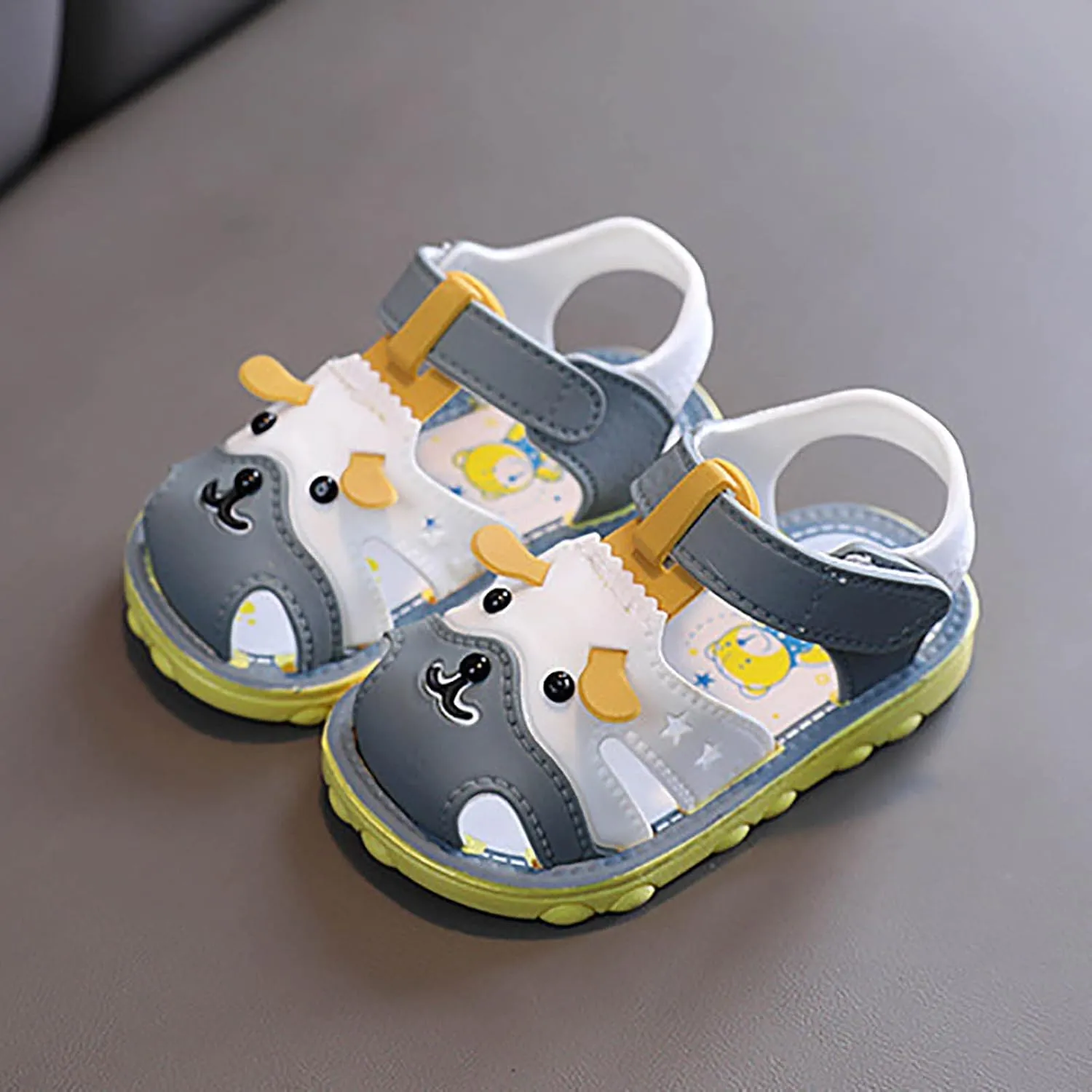 Infant Toddler Girls Cartoon Puppy Sandals Summer Soft Rubber Sole Non Slip Baby Shoes