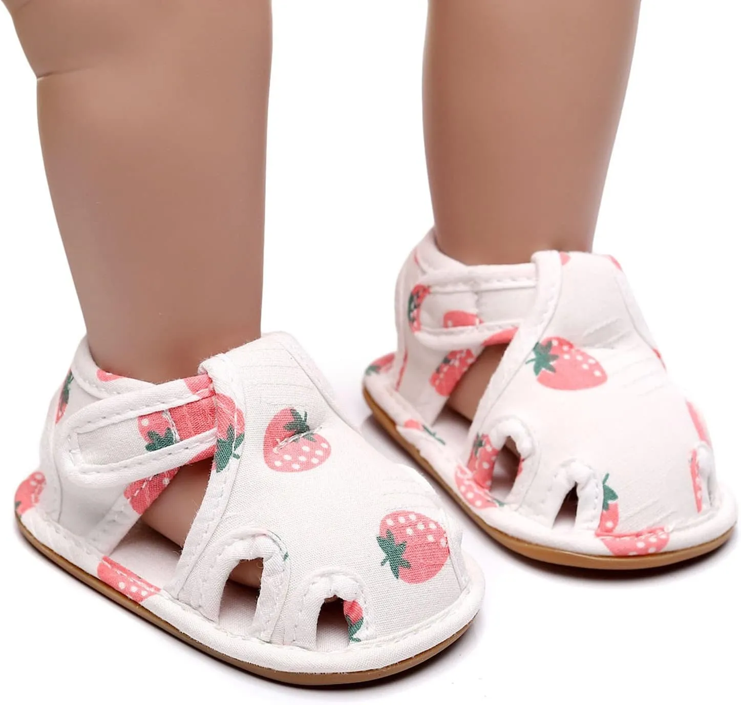 Infant Toddler Shoes Soft Sole Non Slip Toddler Floor Shoes Fruit Strawberry Print Sandals Rainbow Flip Flops Kids Boys
