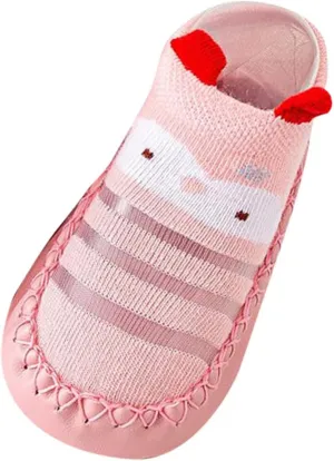 Infant Toddler Shoes Soft Sole Toddler Shoes Bow Glitter Sequins Non Slip Breathable Princess Shoes (Pink, 0 Months)