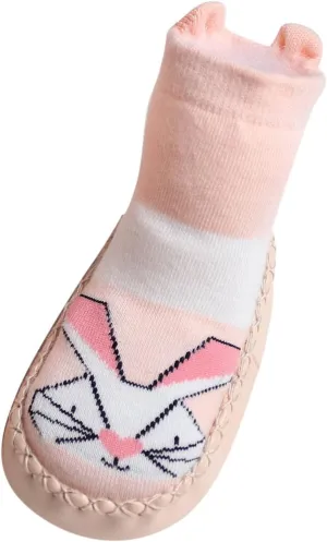 Infant Toddler Shoes Soft Sole Toddler Shoes Cartoon Animal Print Non Slip Indoor Shoes for Toddlers