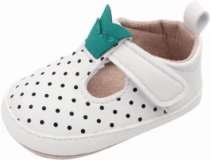 Infant Toddler Shoes Soft Sole Toddler Shoes Polka Dots Non Slip Breathable Princess Shoes Boys Black Slides