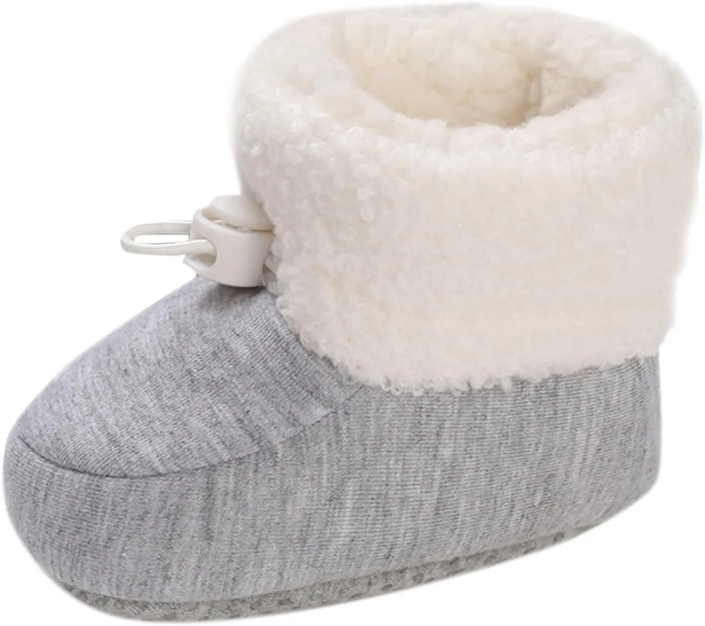 Infant Unisex Warm Fur Lined Soft Boots Baby Winter Ankle Non-Slip Rubber Sole Toddler Winter Snow Crib Shoes