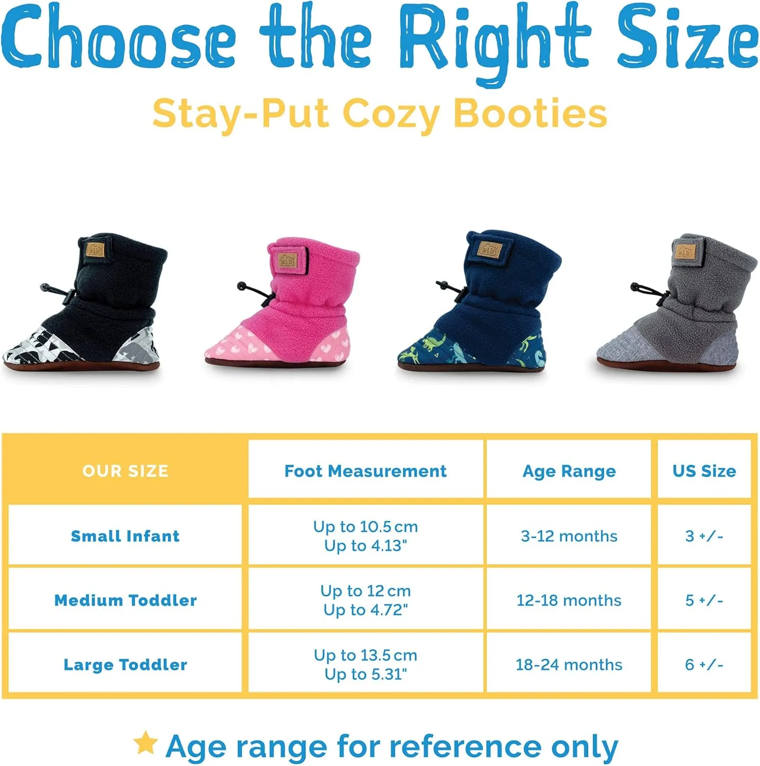 JAN & JUL Fleece Cozy Booties for Babies and Toddlers
