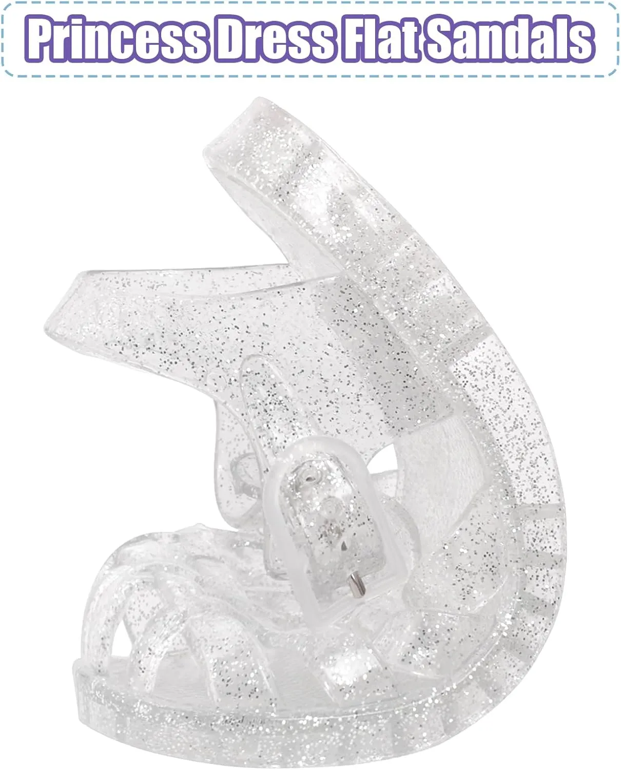 Jelly Sandals for Girls Fisherman Gladiator Water Beach Glitter Slingback Flat Sandals Closed Toe Princess Costume Summer Dress Shoes for Toddler/Little Kid/Big Kid