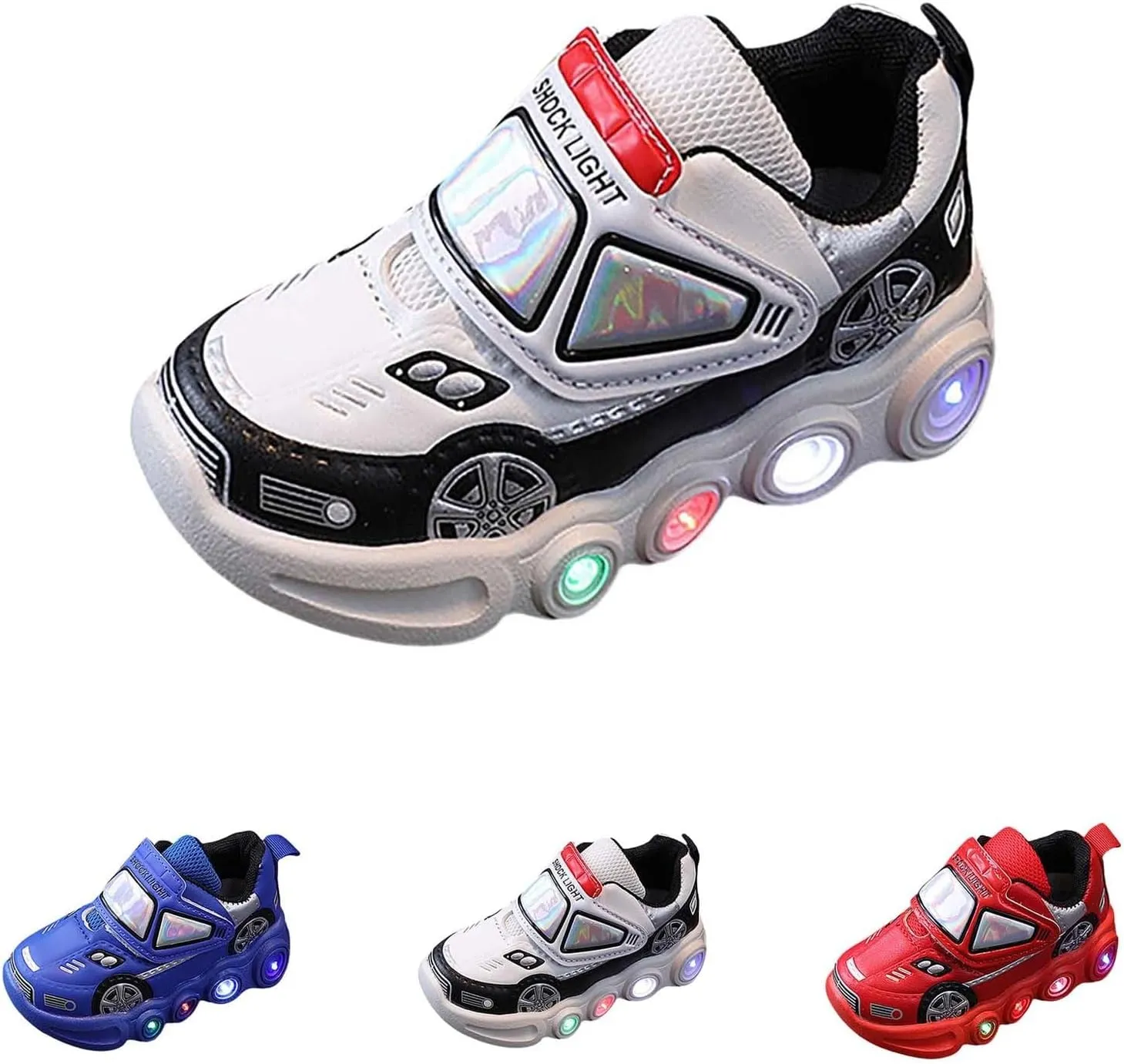JINCAIHONG Kids Light Up Shoes Toddlers Running Sneakers with Glittery Lights Little Child's Footwear