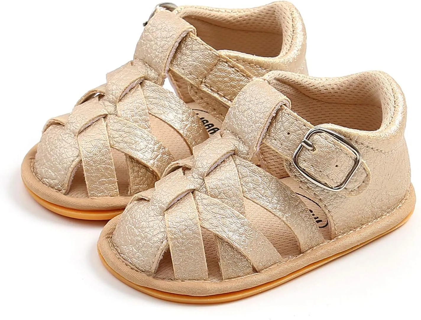 Jshuang 0-18M Baby Boys Girls Bow Sandals Soft Non-Slip Rubber Sole Summer Flat Walking Shoes