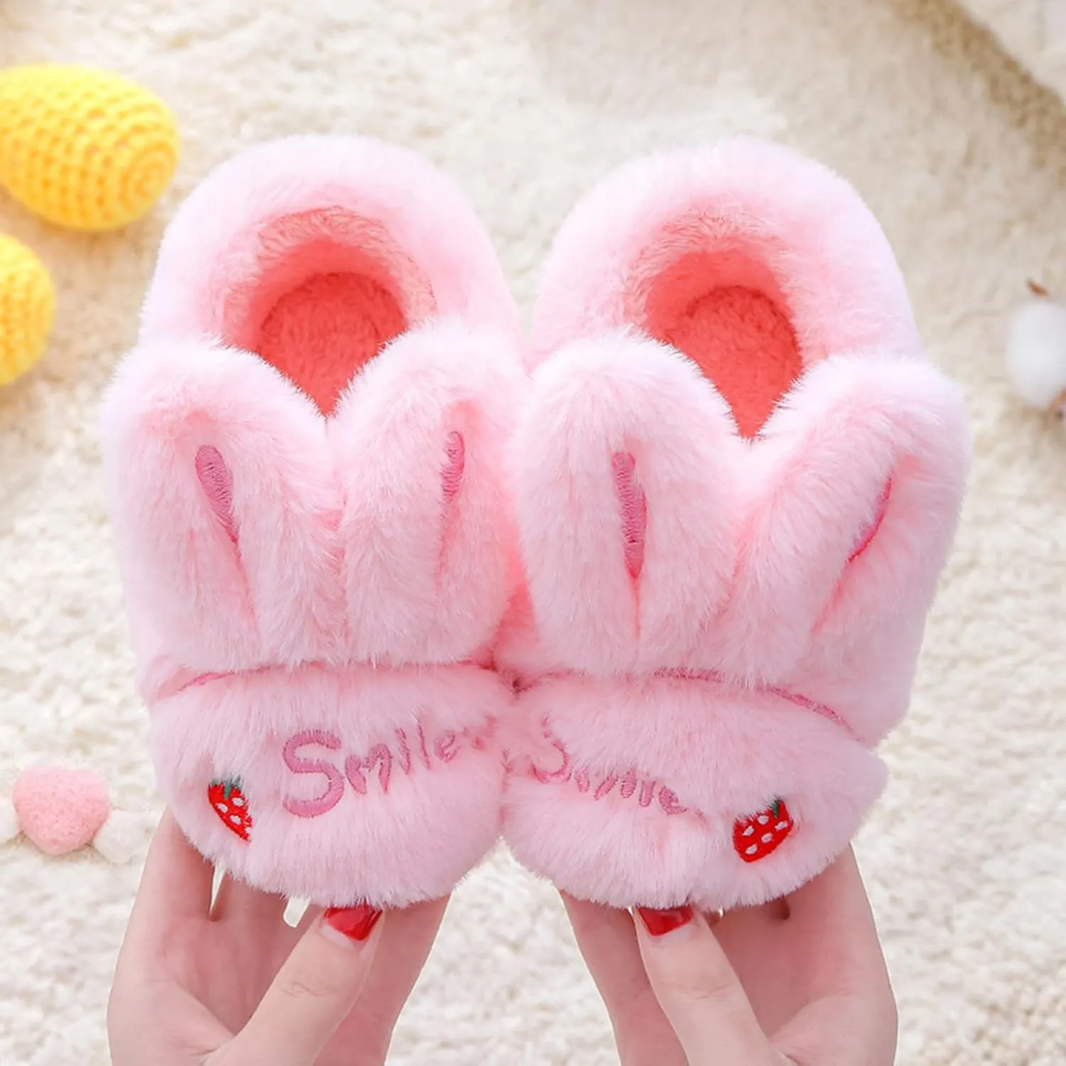 Kid Cute Animal Slipper Kids Fuzzy Slip On Slippers Boy Non Slip House Shoes Infant Lightweight Bedroom Slipper