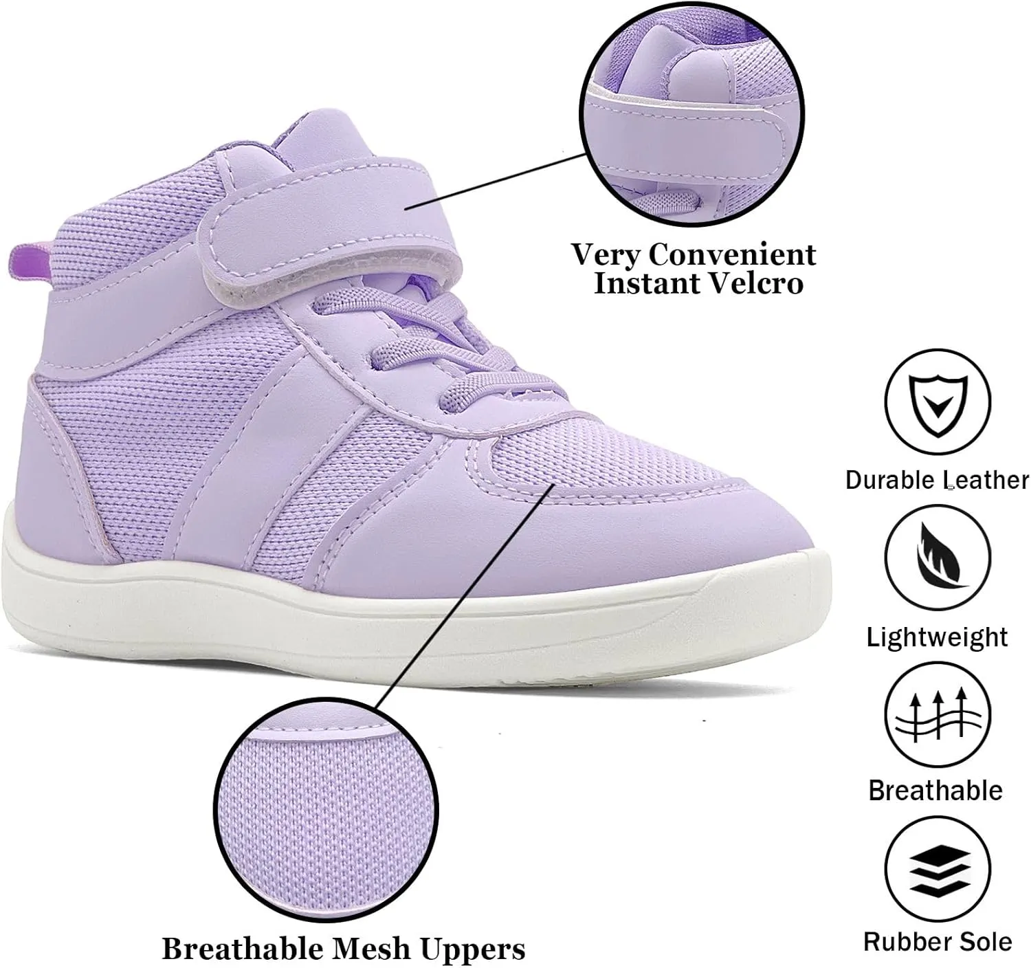 Kids Barefoot Wide Toe Shoes High Top Wrestling Boxing Shoes Comfort Hiking Boots Comfort Zero Drop Minimalist Sneaker for Little Big Kid