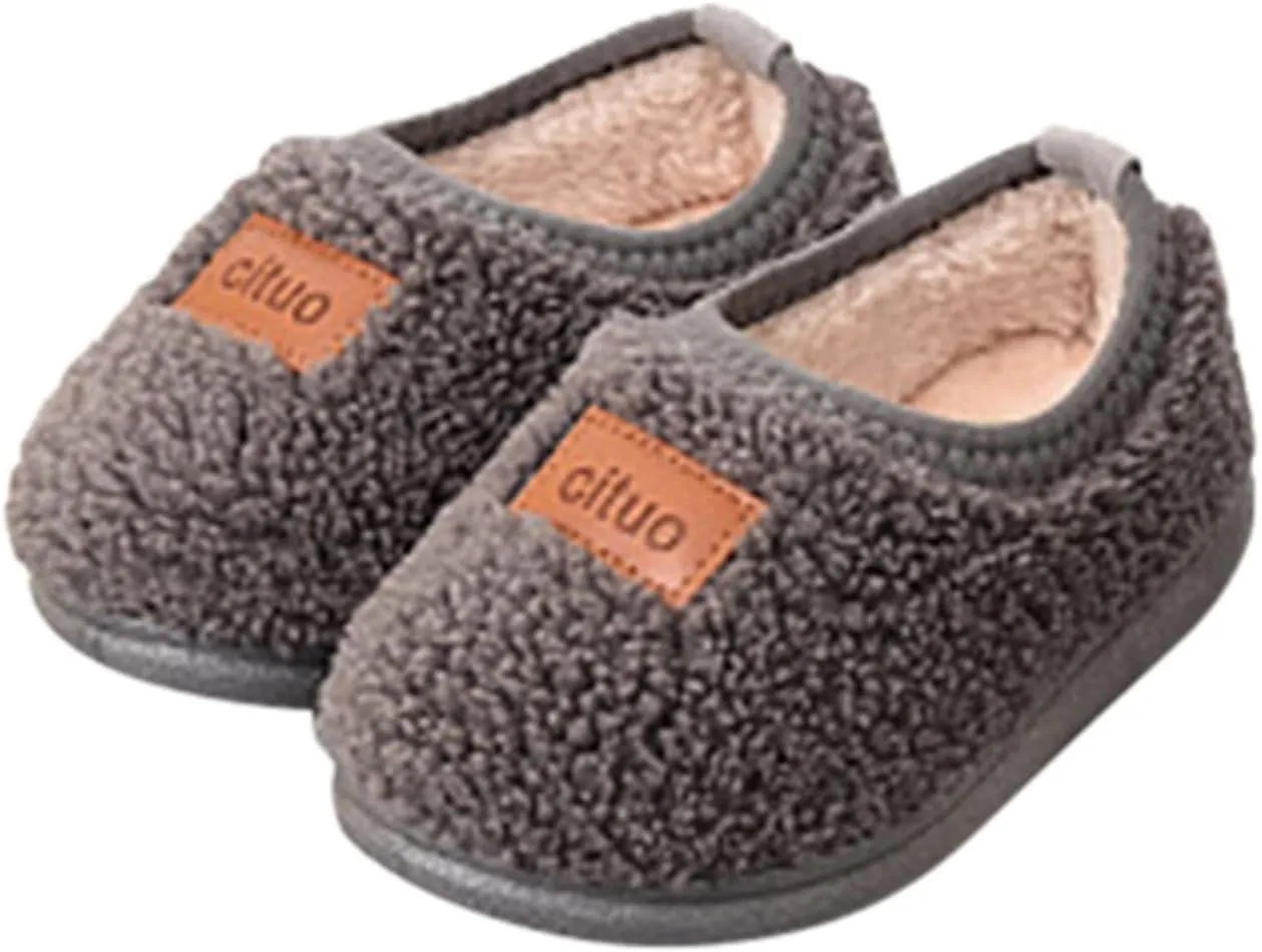 Kids Children Durian Style Warm Shoes Cotton Shoes Solid Fashion Soft Sole Indoor Non Slip Shoes for Toddler