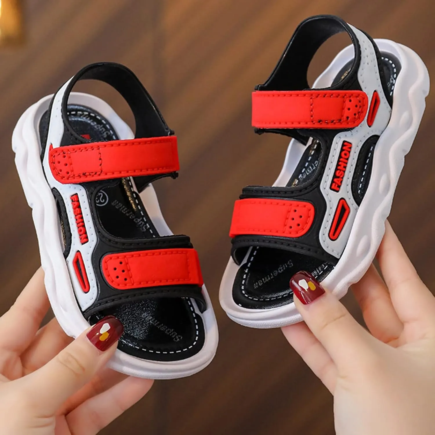 Kids Low Heel Foot Warmer Boy Fashion Comfortable Beach Sandals With Soft Soles Summer Toddler Shoes 1 to