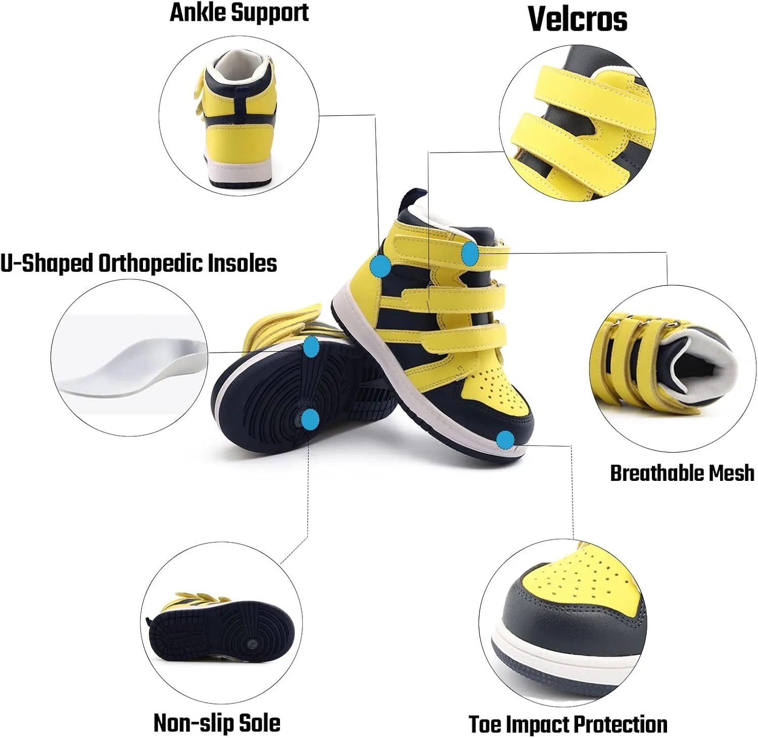 Kids Orthopedic Corrective Shoes for Boys and Girls'Foot Problems with Arch & Ankle Support,Anti-Slip Soles