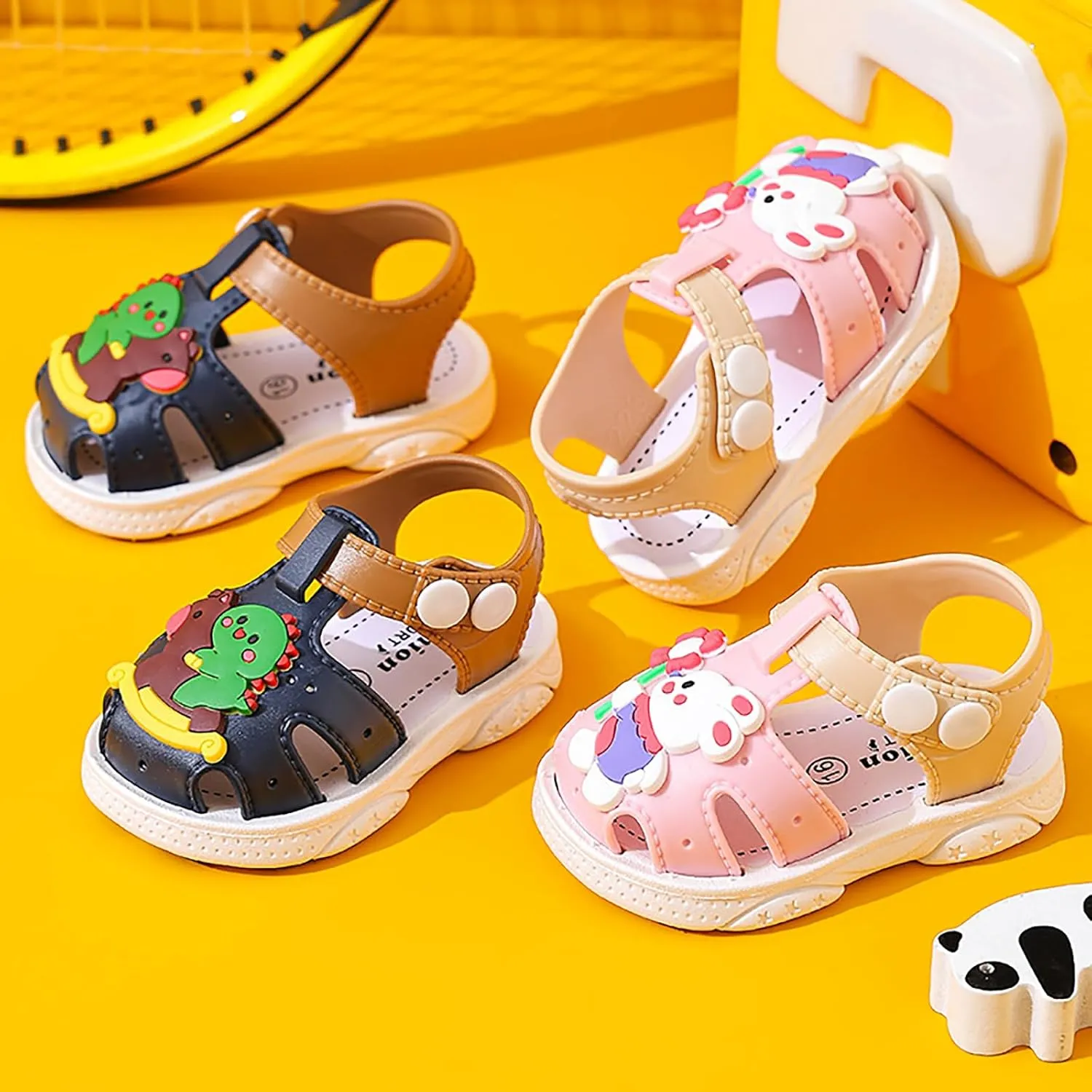 Kids Sandals Boys Girls Cute Cartoon Slide Sandals Infant Toddler Non-slip Summer Beach Pool Shower Shoes