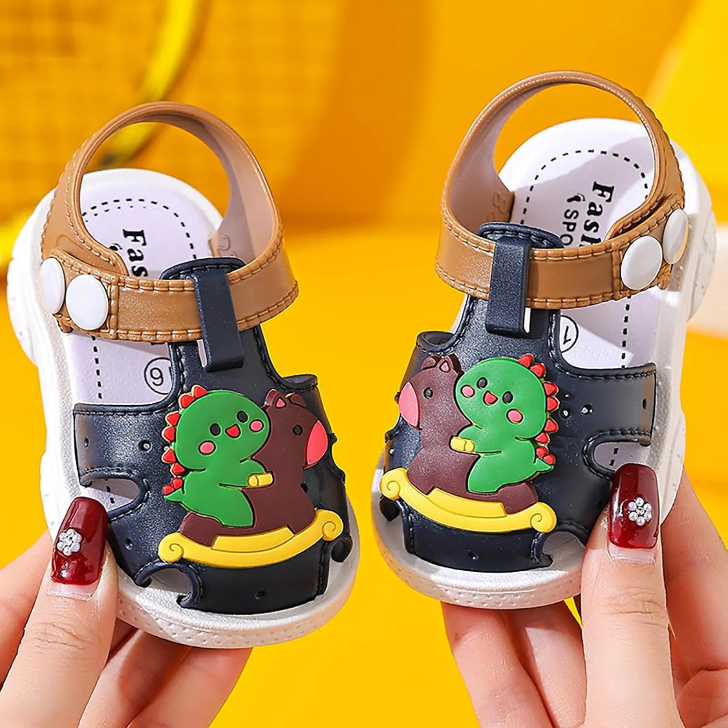 Kids Sandals Boys Girls Cute Cartoon Slide Sandals Infant Toddler Non-slip Summer Beach Pool Shower Shoes