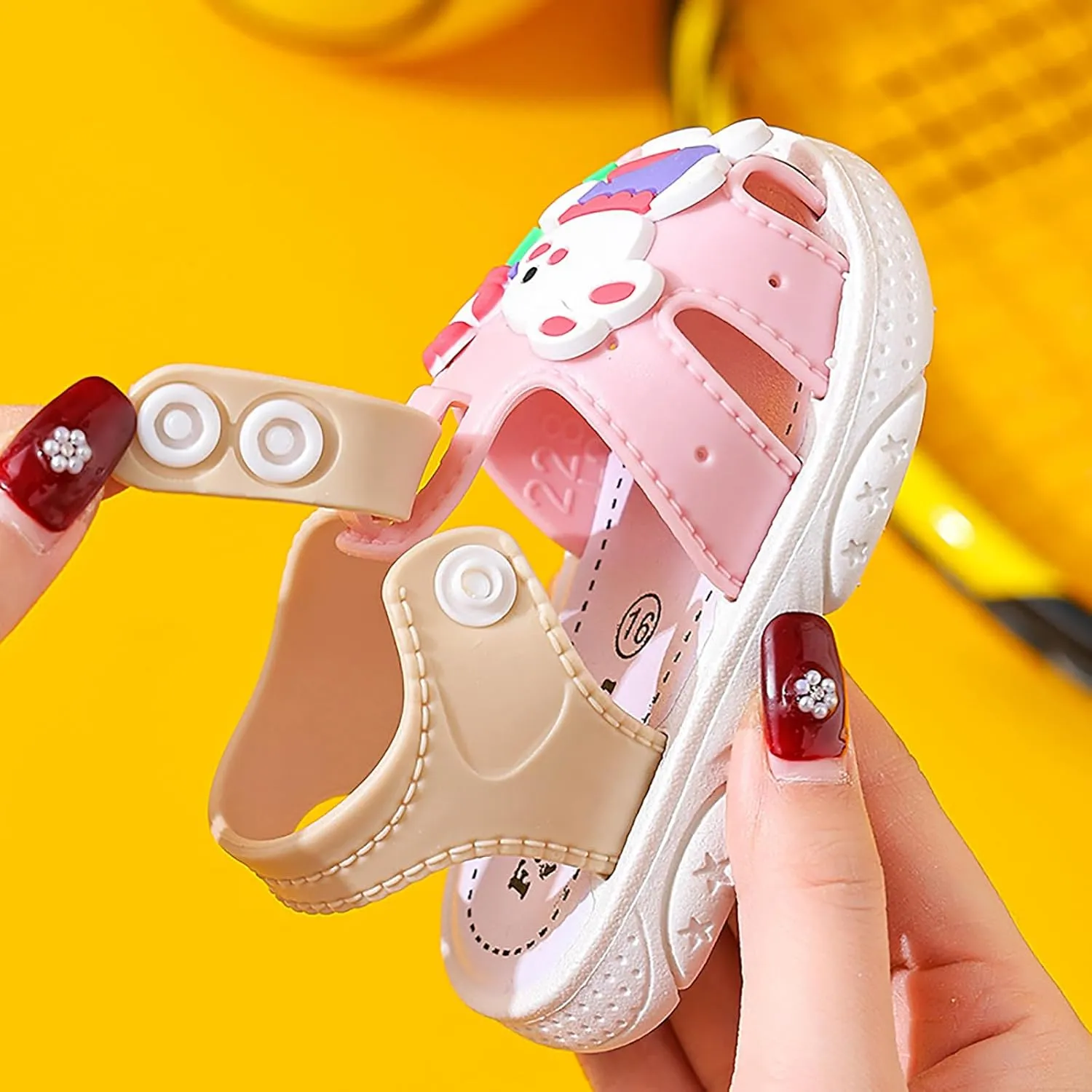 Kids Sandals Boys Girls Cute Cartoon Slide Sandals Infant Toddler Non-slip Summer Beach Pool Shower Shoes