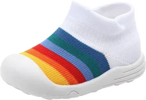 Kids Sneakers Size 11 Shoes Girls Sole Slipper Socks Shoes Rubber Soft Boys Baby Casual High Top Sneakers
