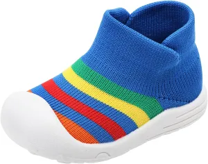 Kids Sneakers Size 11 Shoes Girls Sole Slipper Socks Shoes Rubber Soft Boys Baby Casual High Top Sneakers