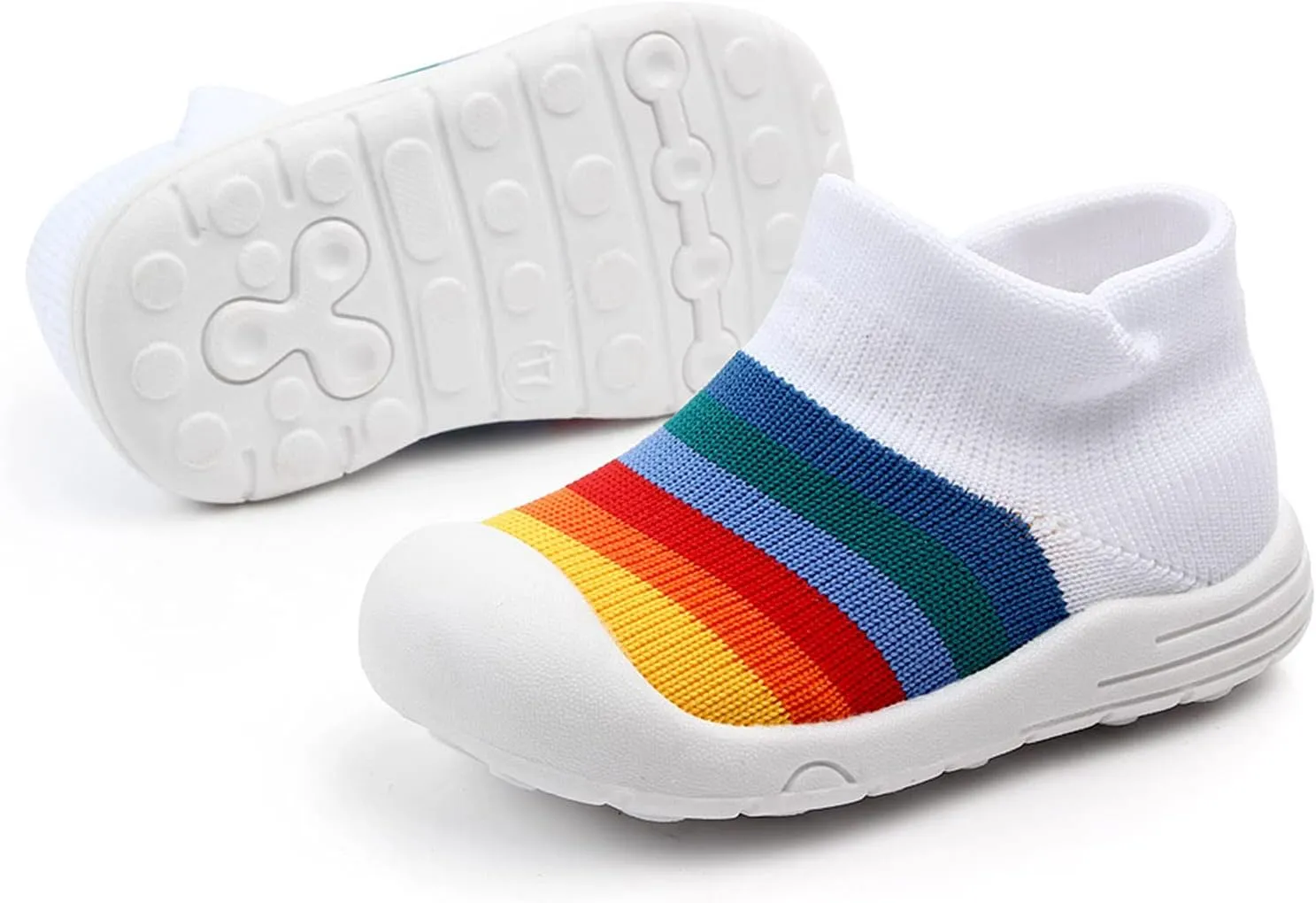 Kids Sneakers Size 11 Shoes Girls Sole Slipper Socks Shoes Rubber Soft Boys Baby Casual High Top Sneakers