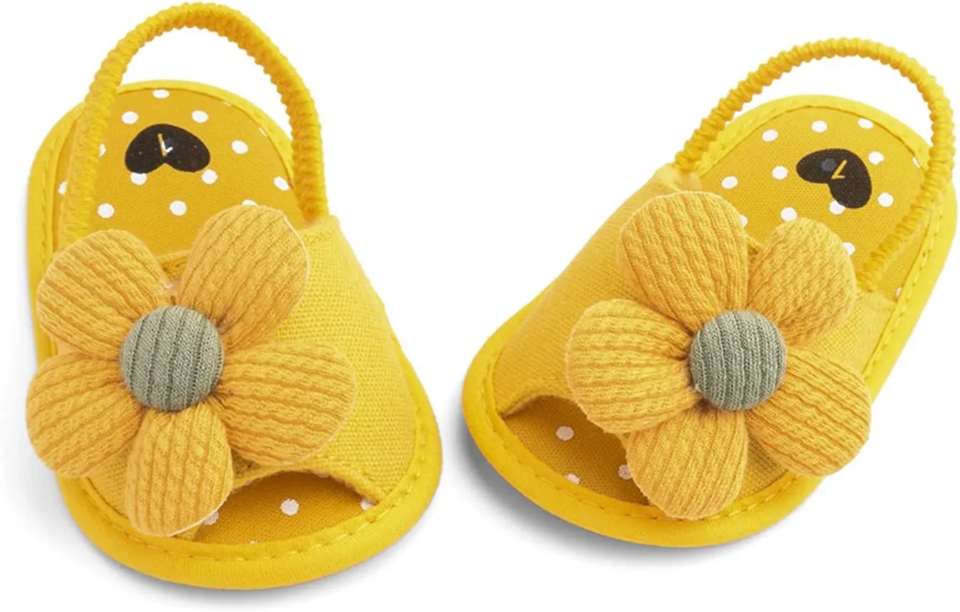 Kids Soft Sole Foot Warmer Sandals Baby Baby Leisure Flower Children's Sole Sun Toddler Soft Shoes Baby Shoes