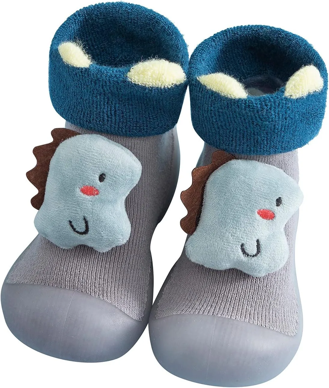 Kids Toddler Baby Boys Girls Solid Warm Knit Soft Sole Rubber Shoes Slipper Stocking Warm Shoes Boys Slippers Size 1