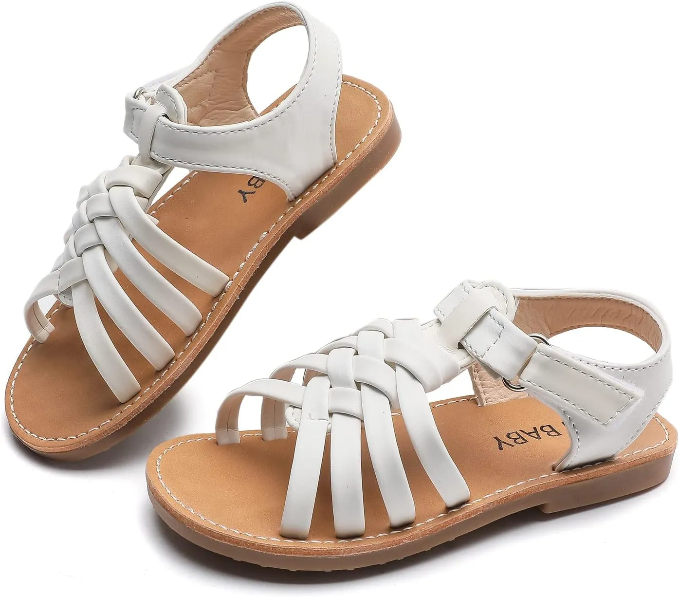 Komfyea Girl Summer Cute Wrap Toe Toddler Soft Flower Flat Beach Sandal Shoes