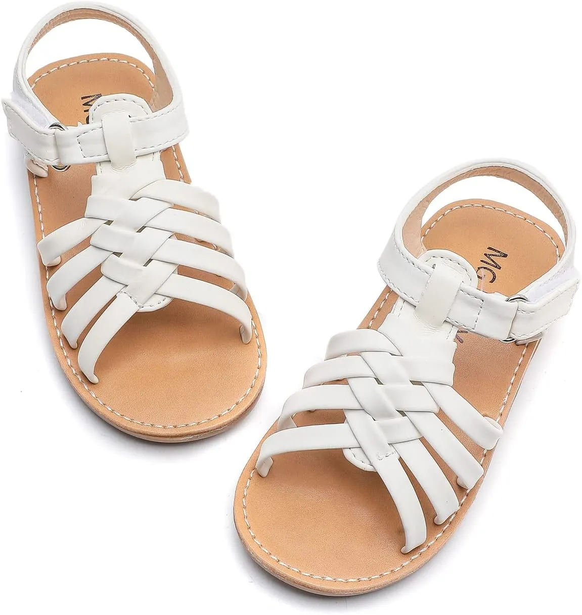 Komfyea Girl Summer Cute Wrap Toe Toddler Soft Flower Flat Beach Sandal Shoes