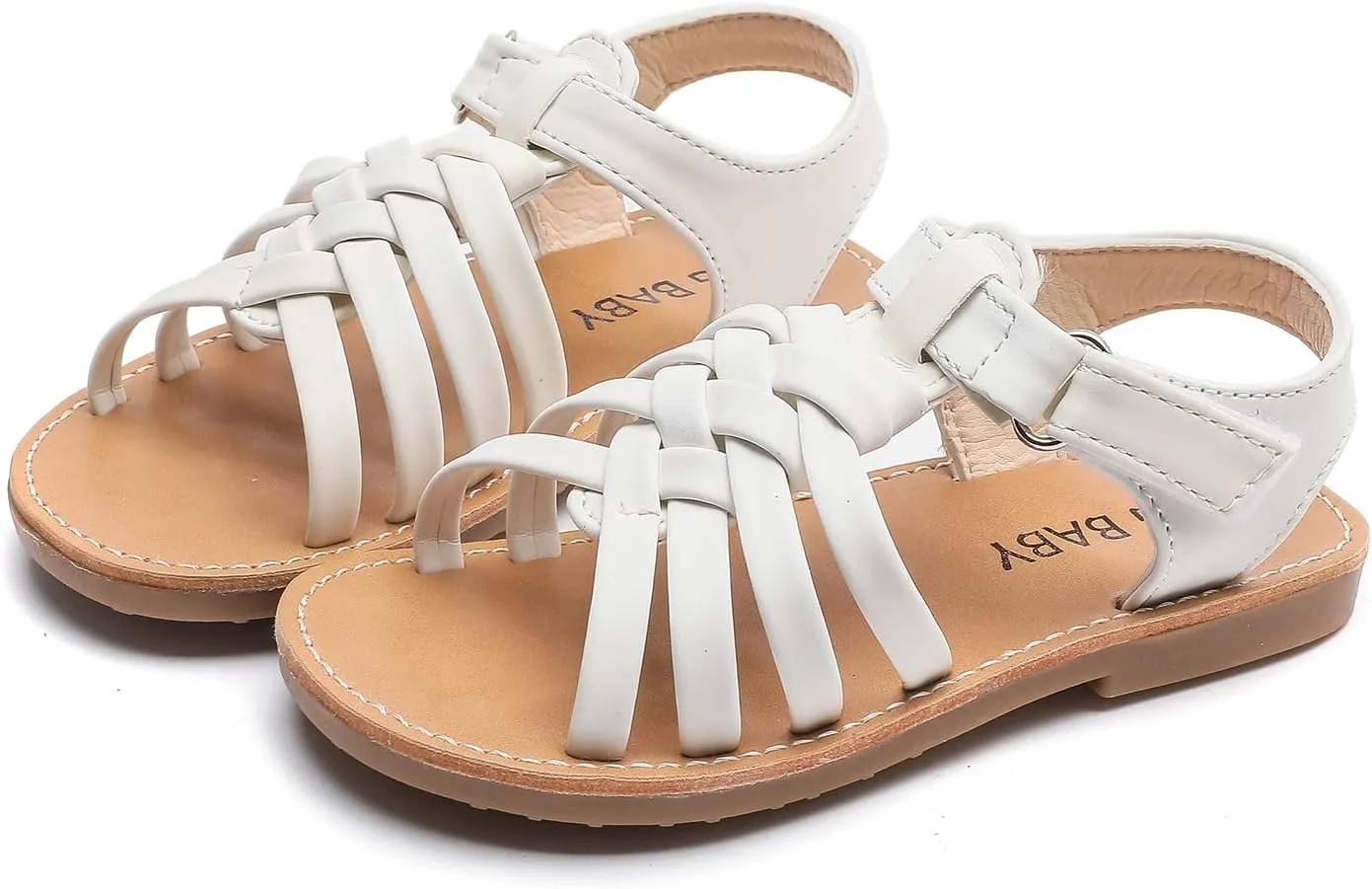 Komfyea Girl Summer Cute Wrap Toe Toddler Soft Flower Flat Beach Sandal Shoes