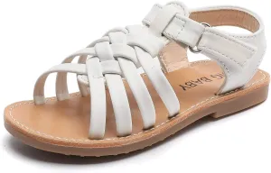 Komfyea Girl Summer Cute Wrap Toe Toddler Soft Flower Flat Beach Sandal Shoes