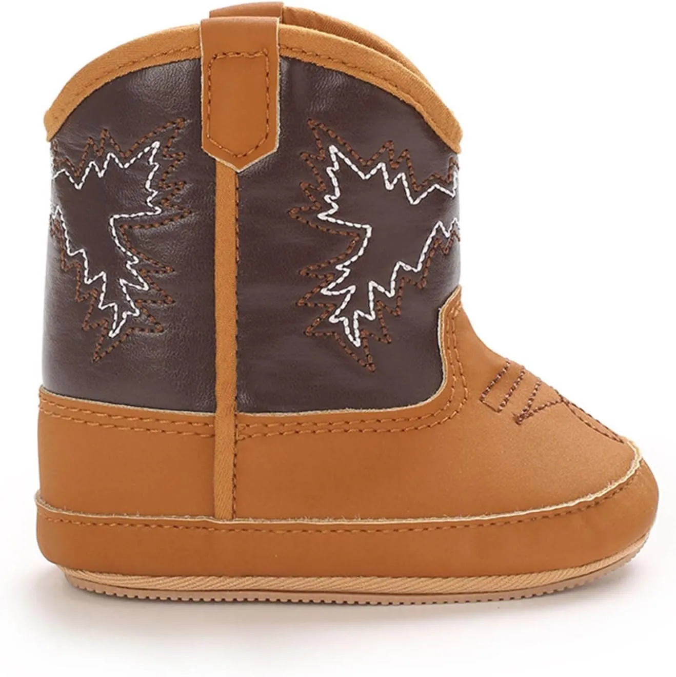 Leather Western Boots Cowboy Ankle Bootie Soft Sole Non-Slip Water Proof Cool Shoes for Baby Toddler Girls Boys Boot Toddler Size 6