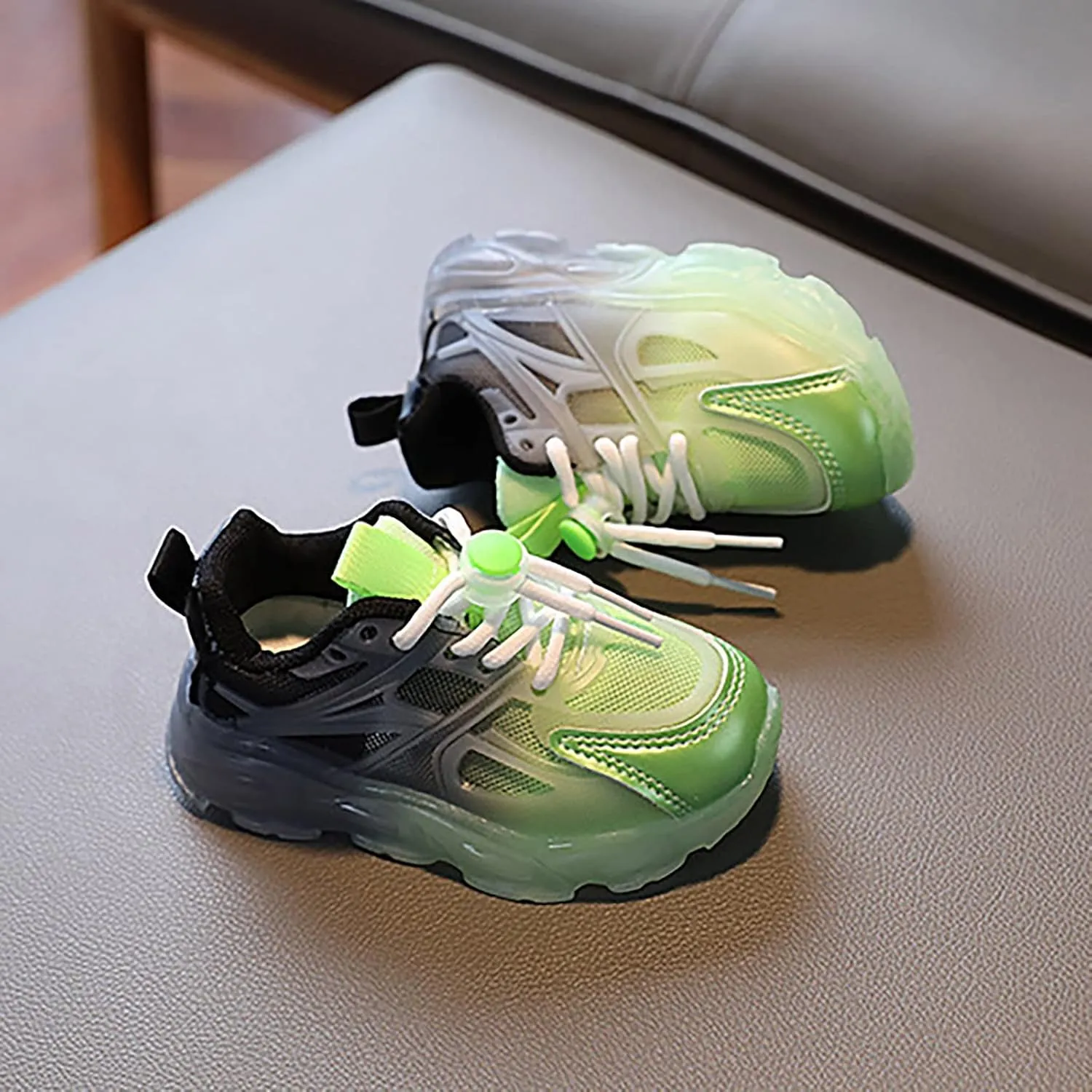 Lime Green Sneakers Boys Extra Wide Toddler Shoes Light Up Sneakers Toddler Boy Sock Shoes