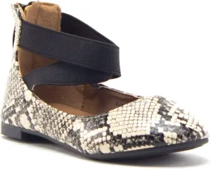 Little Girls Dana Ankle High Strappy Round Toe Mary Jane Dress Flats Shoes