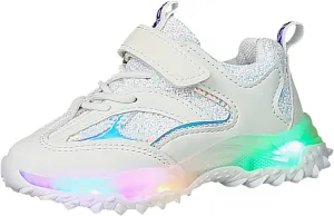 Little Girls Tennis Shoes Spring Autumn Non Slip Soft Sole Baby Toddler LED Flashing Lights Shoes Boys Baby Boy Shoes