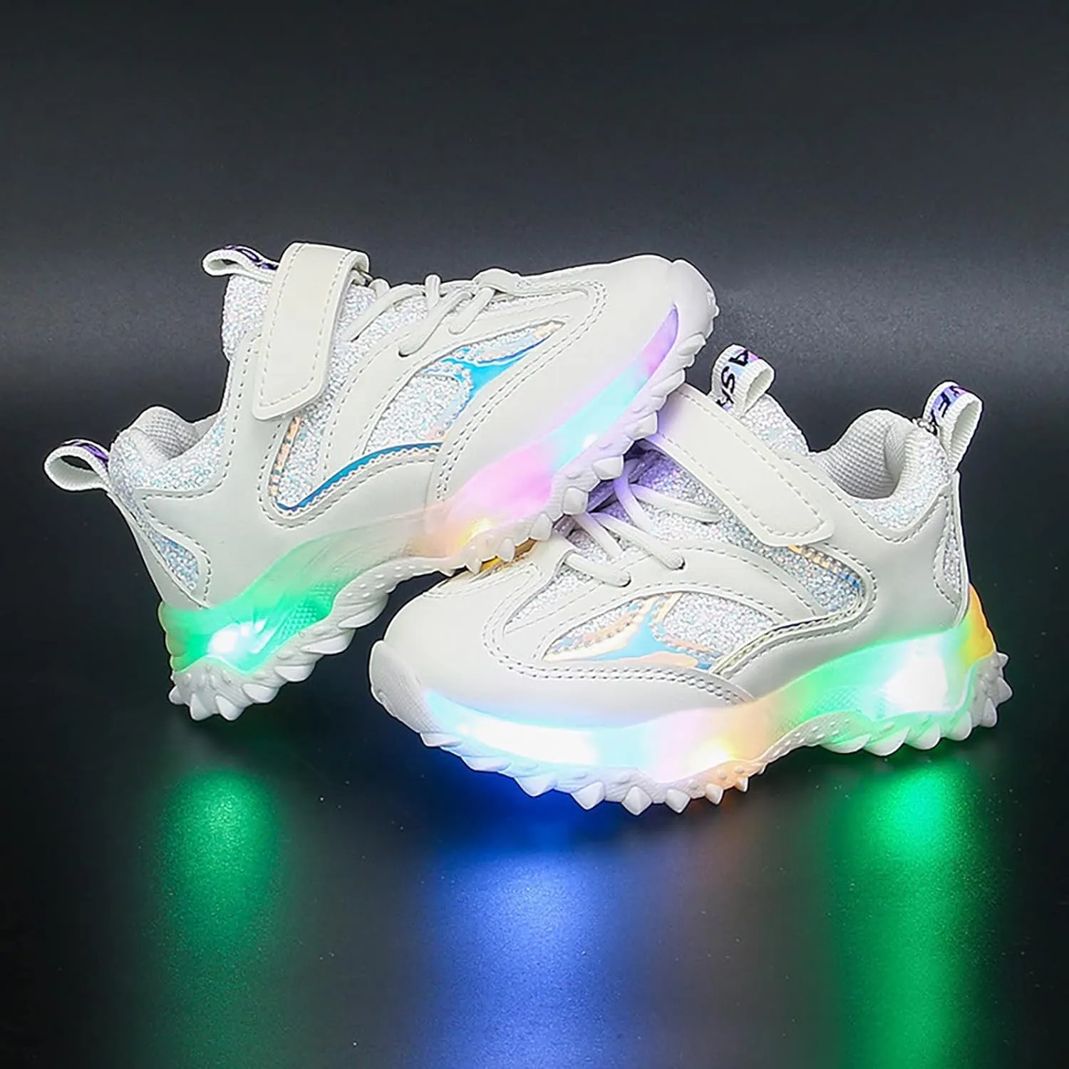 Little Girls Tennis Shoes Spring Autumn Non Slip Soft Sole Baby Toddler LED Flashing Lights Shoes Boys Baby Boy Shoes