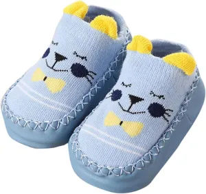 Newborn Baby Boys Girls Cartoon Ears Floor Socks Non Slip Baby Step Shoes Socks Newborn Sneakers