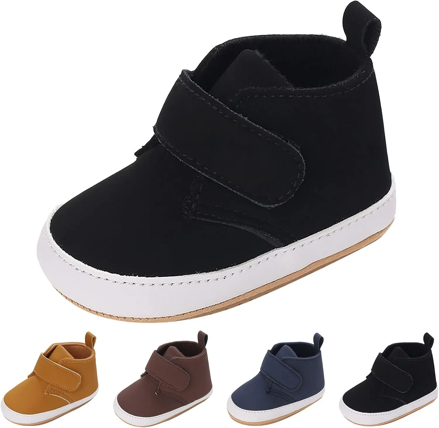 Newborn Baby Boys Girls Prewalker Shoes Soft Rubber Sole Infant Sneakers Fashion High-Top Non-Slip Baby Girl Casual