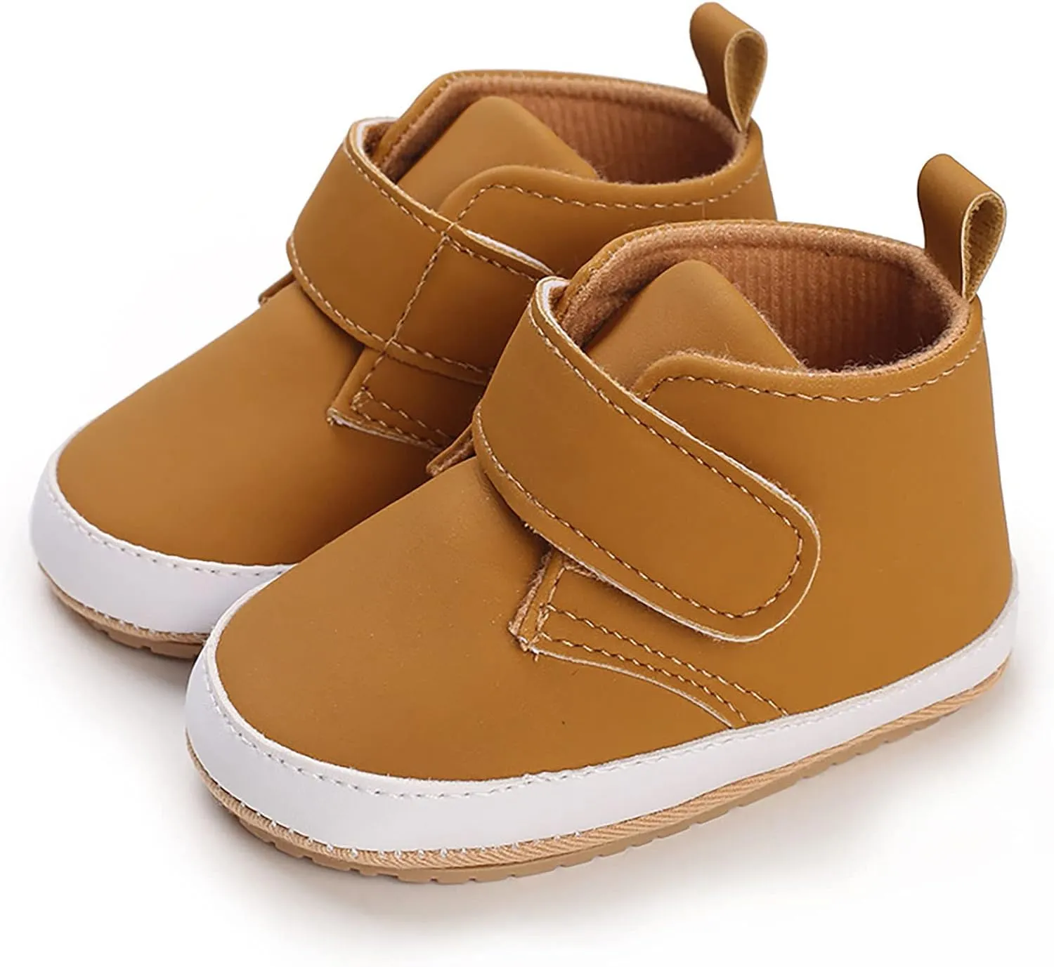 Newborn Baby Boys Girls Prewalker Shoes Soft Rubber Sole Infant Sneakers Fashion High-Top Non-Slip Baby Girl Casual