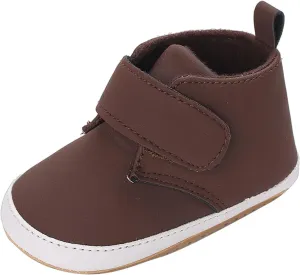 Newborn Baby Boys Girls Prewalker Shoes Soft Rubber Sole Infant Sneakers Fashion High-Top Non-Slip Walking Shoes