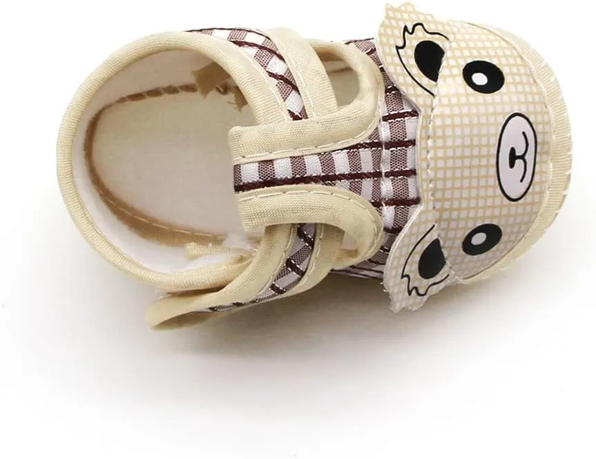 Newborn Baby Girls Cartoon Prewalker Soft Sole Sandals Single Shoes Shoes with Wheels