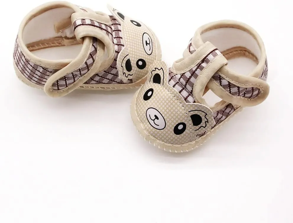 Newborn Baby Girls Cartoon Prewalker Soft Sole Sandals Single Shoes Shoes with Wheels