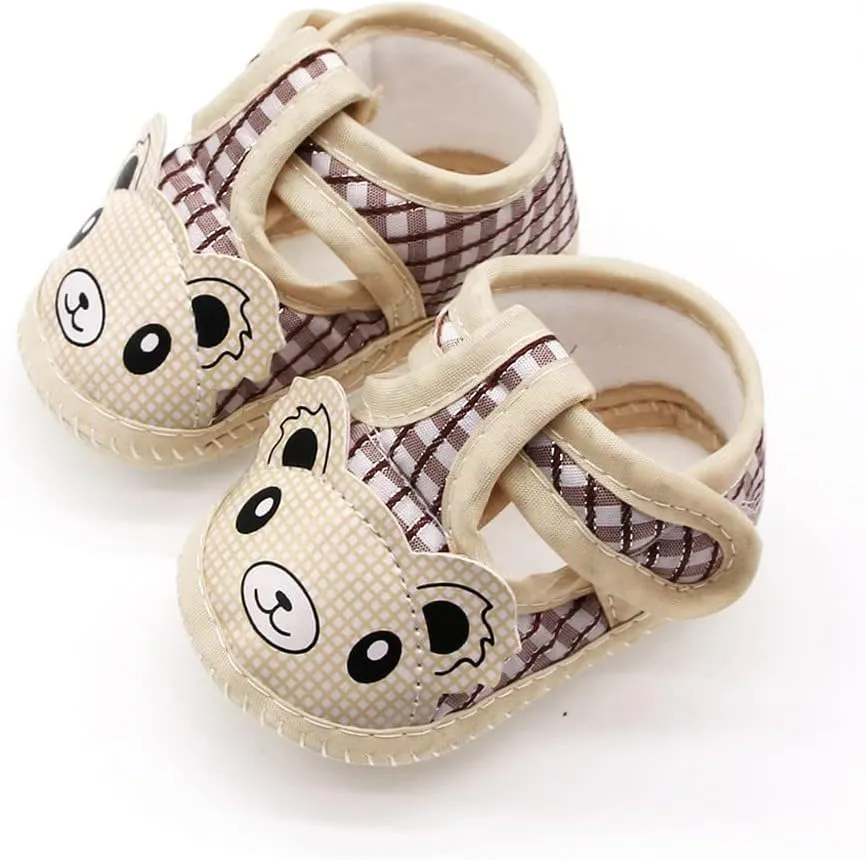 Newborn Baby Girls Cartoon Prewalker Soft Sole Sandals Single Shoes Shoes with Wheels
