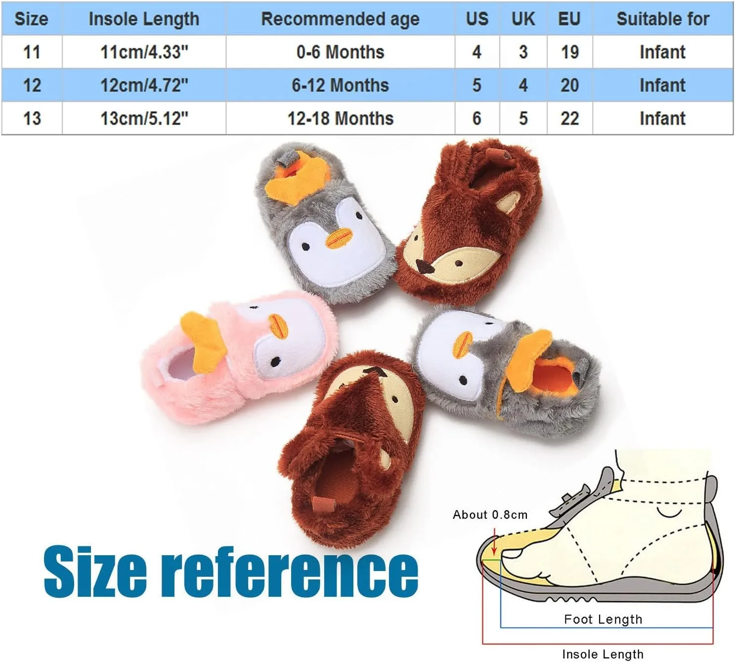 Newborn Cotton Sneakers Warm Winter Baby Shoes Cute Shape Christmas Baby Shoes Soft Sole Slippers Fashion Sneakers