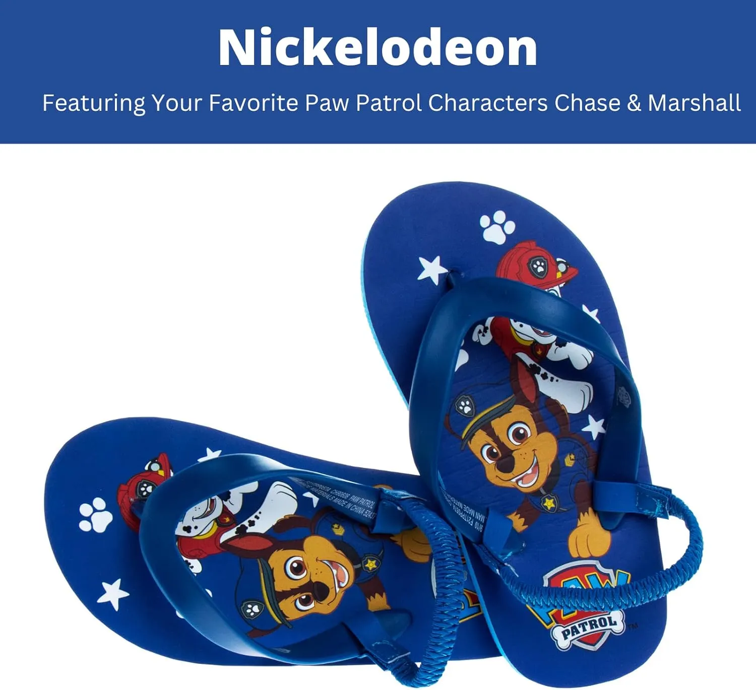 Nickelodeon Girls Boys character flip flops sandals kids water shoes - Paw Patrol Blues Clues Baby Shark - thong beach slides summer slip on quick dry toddler little kid