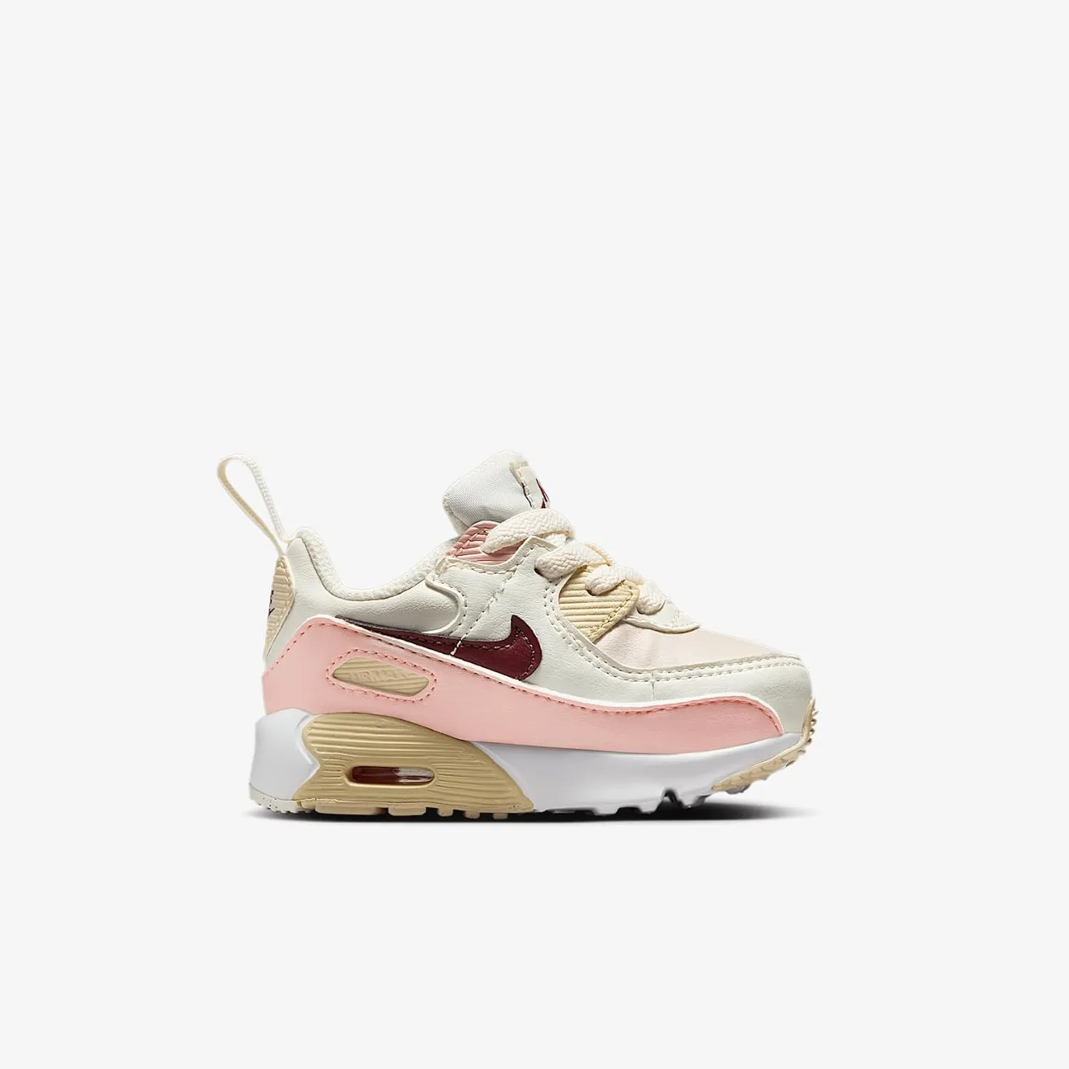 Nike Air Max 90 EasyOn Baby/Toddler Shoes (HF6359-006, Phantom/Echo Pink/Sail/Dark Team Red)