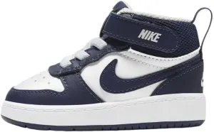Nike Court Borough Mid 2 Baby/Toddler Shoes (CD7784-107, White/Signal Blue/Blue Void) Size 9