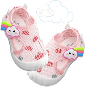 Non-Slip Baby Breathable Shoes for Spring and Summer Indoor Non-Slip Thin Toddler Shoes Lightweight Mesh Baby Soft Sole Sandals