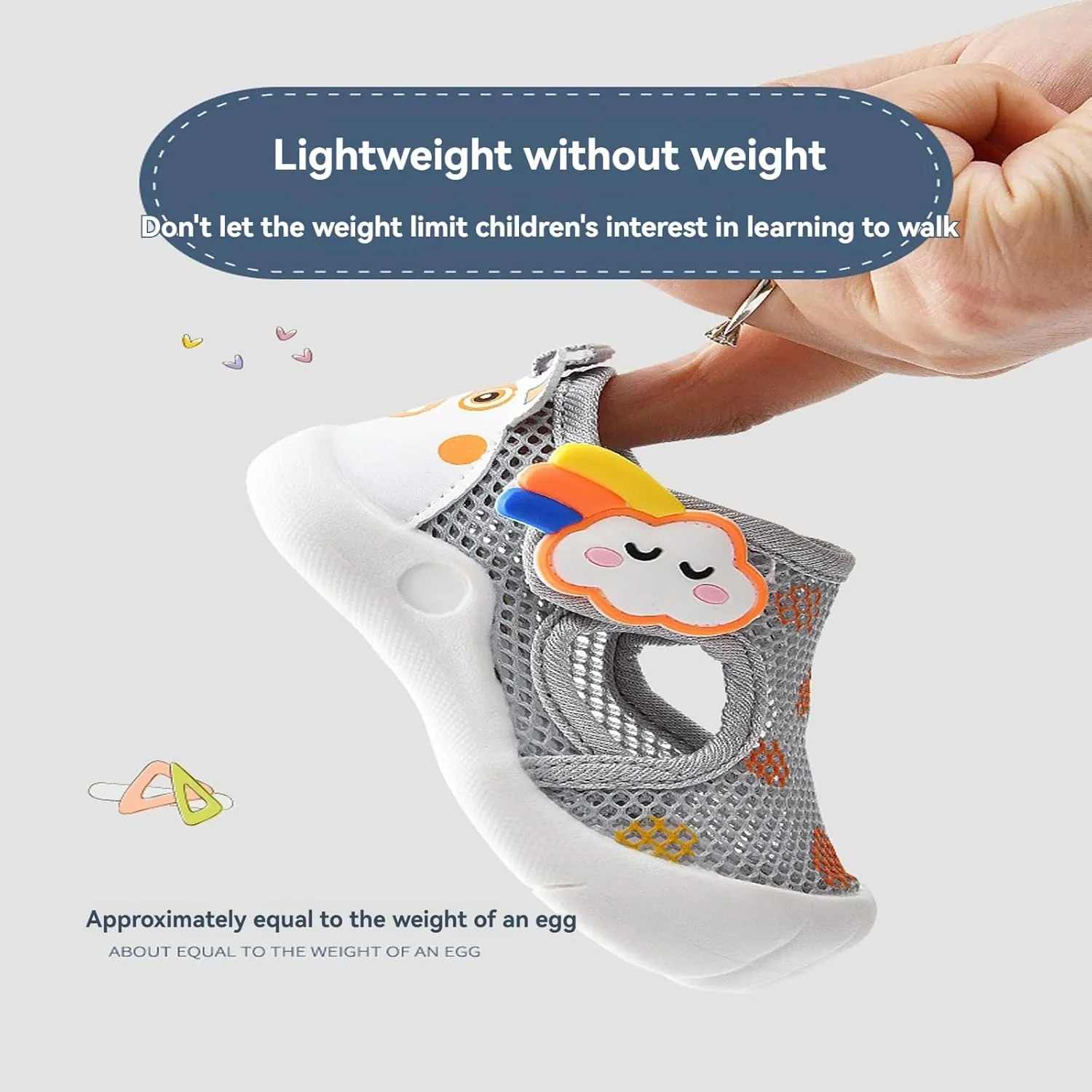Non-Slip Baby Breathable Shoes for Spring and Summer Indoor Non-Slip Thin Toddler Shoes Lightweight Mesh Baby Soft Sole Sandals