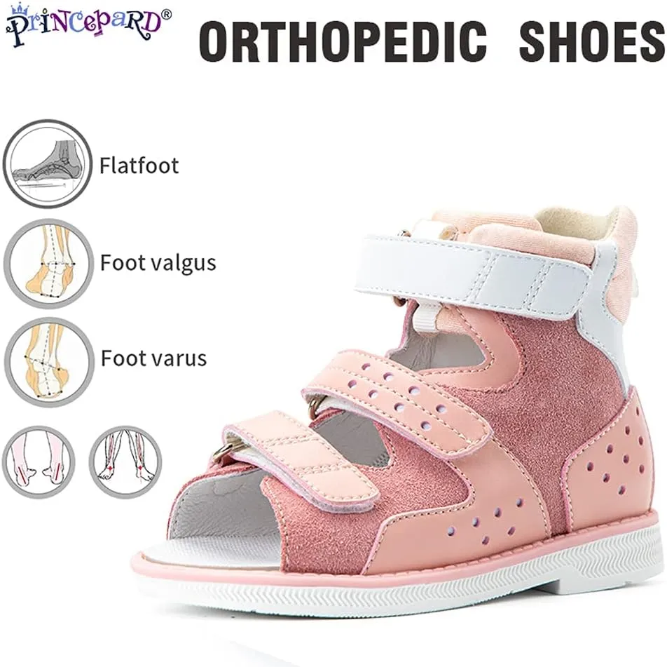 Orthopedic Corrective sandals for Boys and Girls, Children's Open-toe Summer Shoes for Toddlers Flat Feet, High Back with Ankle Support, Non-slip Soles